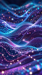 A mesmerizing abstract design with swirling lines and shimmering light particles, evoking a sense of wonder and cosmic energy.