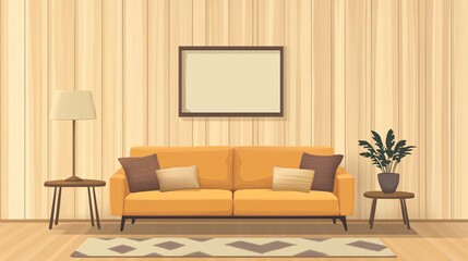 Cozy and Warm Tone Living Room Decor with Elegant Interior Design Elements