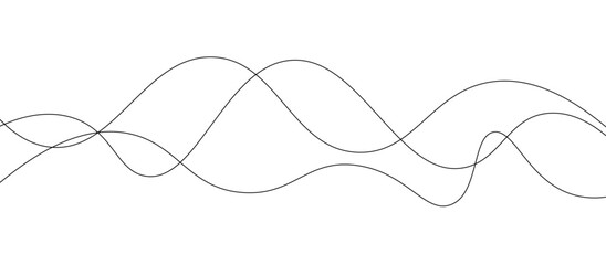 An elegant abstract background featuring smooth, flowing gray wave lines on a light gradient backdrop. 