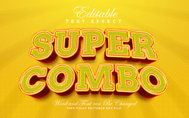 Super Combo editable text effect in textured style