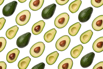 seamless pattern of avocado fruits