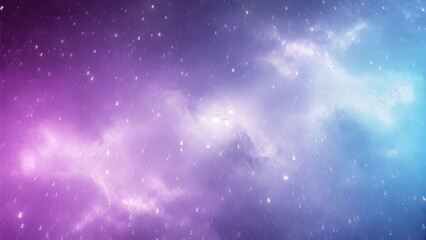 Obraz premium space aesthetic wallpaper, space background 4k, black space, space drawing, outer space – Dreamy Soft Focus Purple and Blue Nebula with Stars