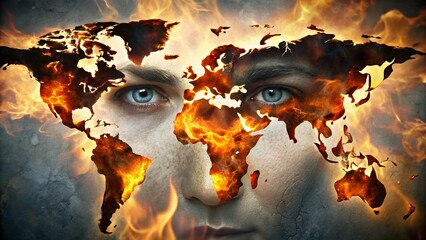  the-world-map-that-s-on-the-face-of-burning