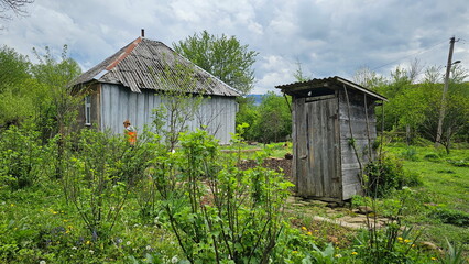 Rural wooden toilet