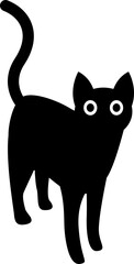 Cat silhouette, icon, shape, design, emoji, emoticon