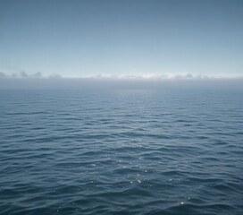 Obraz premium Subtle light blue gradient, calming ocean effect, horizon, gradient, gentle