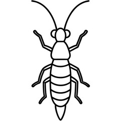 Simple Earwig Vector Drawing