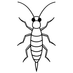 Simple Earwig Vector Drawing