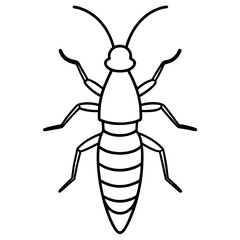 Simple Earwig Vector Drawing