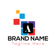 Company logo design is a crucial business concept, often utilizing an icon or symbol with text for web and marketing A logo design 