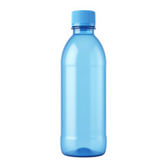 Naklejka premium Blue plastic water bottle, white isolate background