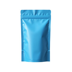 Blue packaging bag, white isolate background