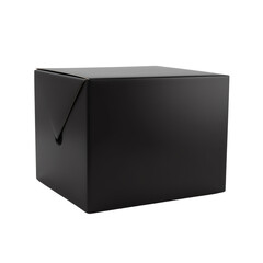 Black takeout box, white isolate background