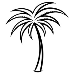 Obraz premium plam tree vector icon art on white background