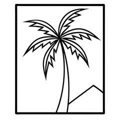 Obraz premium plam tree vector icon art on white background