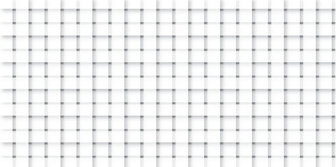 White fence checkered tiles emboss modern wall decoration and background. White mosaic tile texture background. Ceramic tiles on a wall.