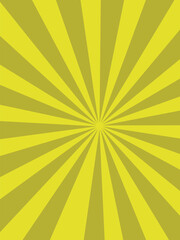 Yellow Sun Rays Banner with Light Lines Background Bright Abstract Vector Design.