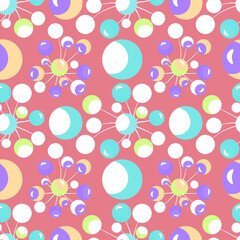 Vector - lollipops colored balloons seamless pattern.