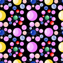 Vector - lollipops colored balloons seamless pattern.