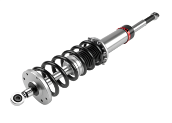 automotive shock absorber 3d render on white background, PNG
