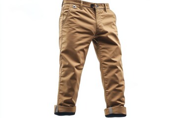 Stylish khaki men s pants perfect for casual wear offering comfort and a modern look Clean studio