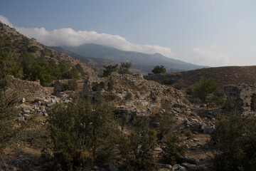 Türkiye landscape on a sunny autumn day