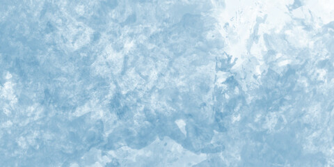 Abstract handmade watercolor artwork in light blue with grunge and ink overlay

