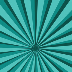 Turquoise Sunburst Texture Vector Background for Poster and Banner Design