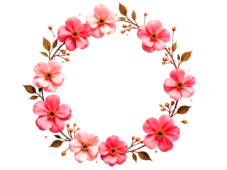 Elegant Pink Flower Wreath Perfect for Spring Designs