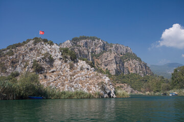 Naklejka premium Türkiye ancient Fethiye on a sunny autumn day