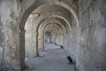 Türkiye Roman Theatre in Aspendos on a sunny autumn day