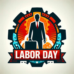 Happy Labor Day vector illustration, silhouette worker hands holding. International labour workers day celebration,  hand tools with worker hand.