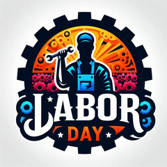 Happy Labor Day vector illustration, silhouette worker hands holding. International labour workers day celebration,  hand tools with worker hand.