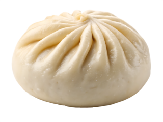 chinese steamed bun bao bun baozi isolated on white background, PNG