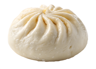 chinese steamed bun bao bun baozi isolated on white background, PNG