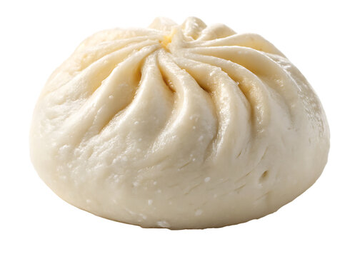 chinese steamed bun bao bun baozi isolated on white background, PNG