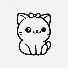Cute and versatile cat illustrations for t-shirts, stickers, books, and digital designs—perfect for commercial or personal projects
