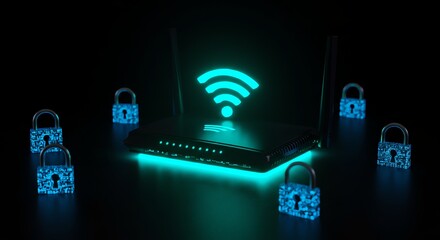 Secure Wireless Router with Cyber Security Locks