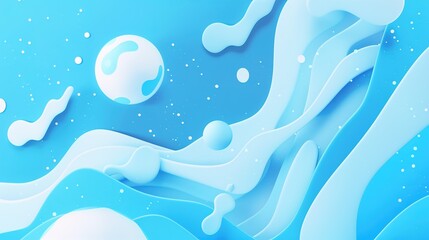 Light Blue Cartoon Anime Style Background: A Delightful Fusion of Whimsy and Visual Charm