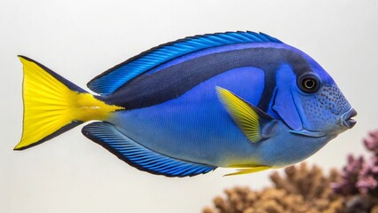 Blue Tang on studio background
