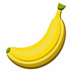 Banana fruit white background 