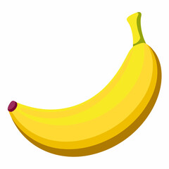 Banana fruit white background 