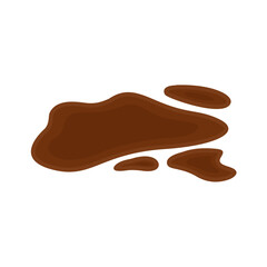 Simple mud puddle vector illustration 