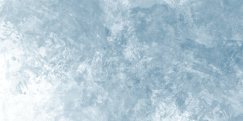 Fototapeta premium Light blue hand-painted watercolor background with faded ink and textured wash