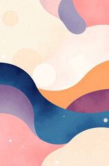 Abstract Background With Colorful Waves