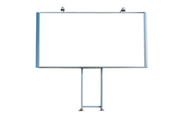 Isolate gray billboard mockup on white background.