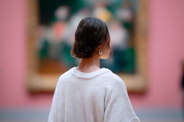 International Museum Day, May 18, Women Observing Art in a Museum Gallery