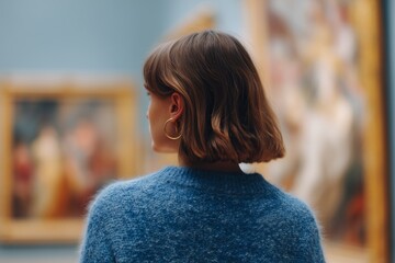 International Museum Day, May 18, Women Observing Art in a Museum Gallery