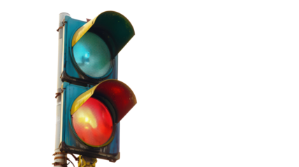  A vertical traffic light showing a red light, indicating a stop signal..png
