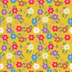 Seamless watercolor floral pattern design